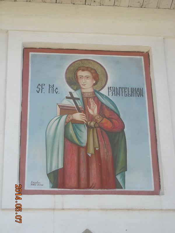 Pictură cu Sf Mare Mucenic Pantelimon